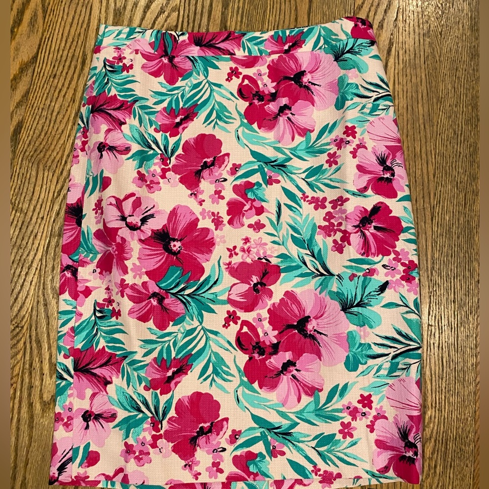 Brand new floral j crew skirt